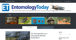 Desktop Screenshot of entomologytoday.org